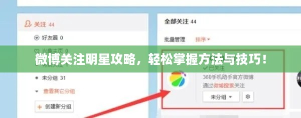 微博关注明星攻略，轻松掌握方法与技巧！