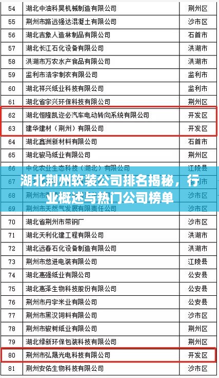 湖北荆州软装公司排名揭秘，行业概述与热门公司榜单
