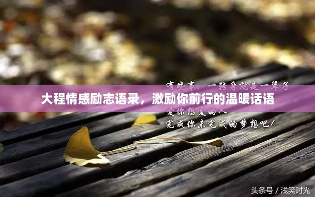 大程情感励志语录，激励你前行的温暖话语