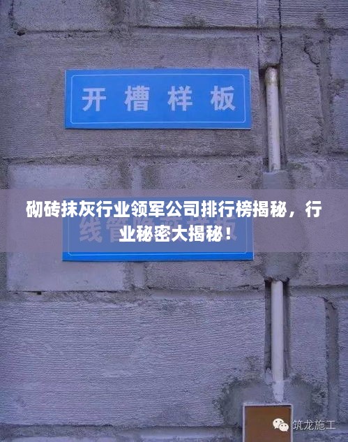 砌砖抹灰行业领军公司排行榜揭秘，行业秘密大揭秘！