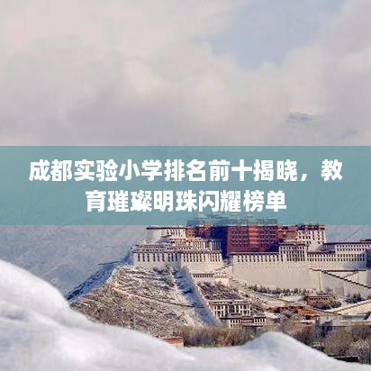 成都实验小学排名前十揭晓，教育璀璨明珠闪耀榜单