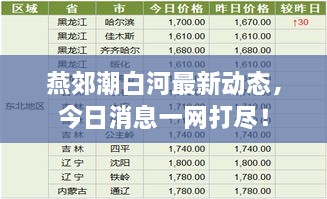 燕郊潮白河最新动态，今日消息一网打尽！