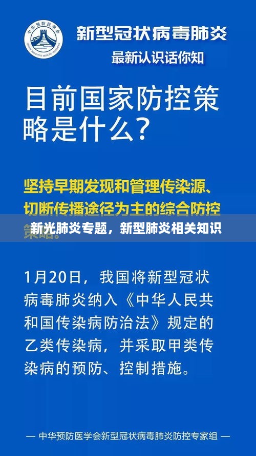 新光肺炎专题，新型肺炎相关知识 