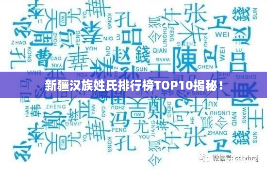 新疆汉族姓氏排行榜TOP10揭秘！