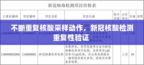 不断重复核酸采样动作，新冠核酸检测重复性验证 