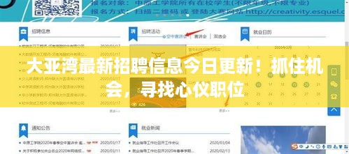 大亚湾最新招聘信息今日更新！抓住机会，寻找心仪职位