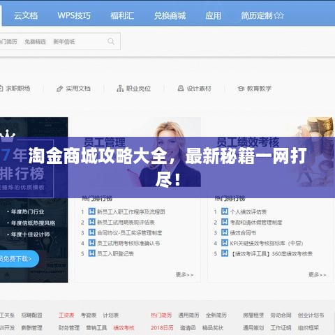 淘金商城攻略大全，最新秘籍一网打尽！